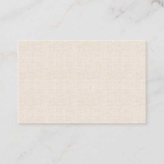 Tan Linen Look Generic Customer Rewards Visitenkarte (Rückseite)