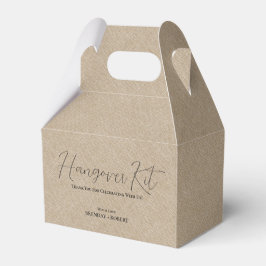 Tan linen Simple Script Hangover Erholung Kit Geschenkschachtel