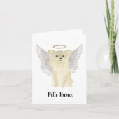 Tan Long Haired Chihuahua Beileid Memorial Karte (Vorderseite)
