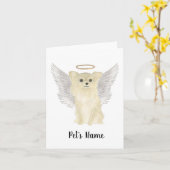Tan Long Haired Chihuahua Beileid Memorial Karte (Gelbe Blume)