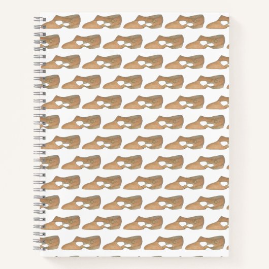 Tan Lyrical Dance Shoe Personalisiert Teacher Gift Notizbuch (Vorderseite)