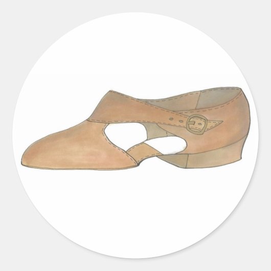 Tan Lyrical Modern Dance Dancer Shoe Sticker (Vorderseite)