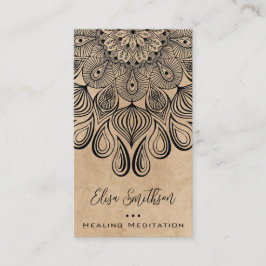 Tan Mandala Yoga Reiki Heilung Meditation Naturlic Visitenkarte