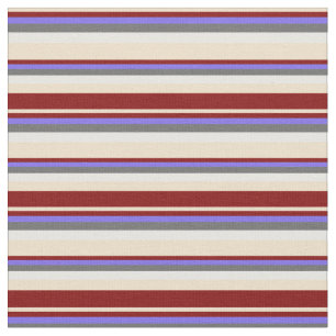 Tan, Maroon, Mittelschiefer Blau, Dim Grau und Wei Stoff