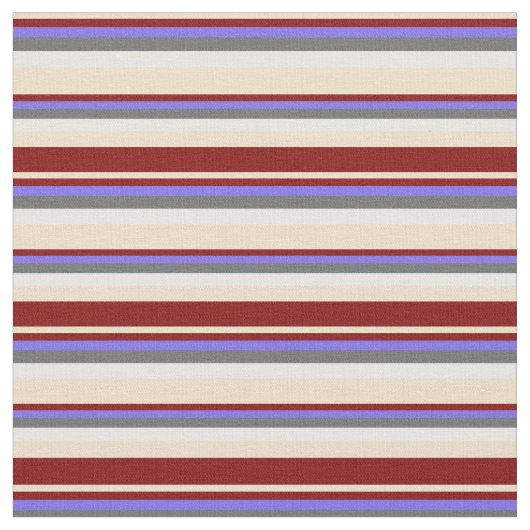 Tan, Maroon, Mittelschiefer Blau, Dim Grau und Wei Stoff (Nahaufnahme)