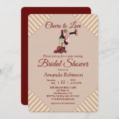 Tan - Marsala Einladung (Vorne/Hinten)