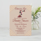 Tan - Marsala Einladung (Stehend Vorderseite)