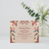 Tan - Marsala Weinkultur und Drehung Rosa Probe Ab Einladung (Stehend Vorderseite)