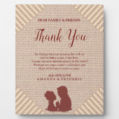 Tan - Marsala Wine & Drehung von Hues Textur Fotoplatte (Vorderseite)