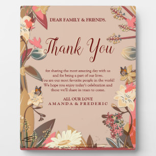 Tan - Marsala Wine & Drehung von Pink Fotoplatte