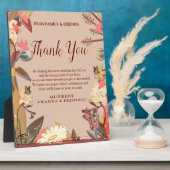 Tan - Marsala Wine & Drehung von Pink Fotoplatte (Seite)