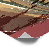 Tan - Marsala Wine & Drehung von Pink Poster (Ecke)