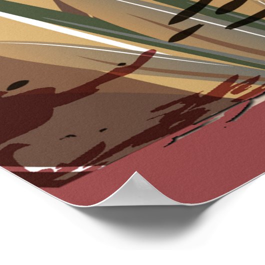 Tan - Marsala Wine & Drehung von Pink Poster (Ecke)