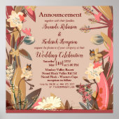 Tan - Marsala Wine & Drehung von Pink Poster (Vorne)