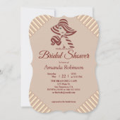 Tan - Marsala Wine & Modern von Pink Einladung (Vorderseite)