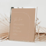 Tan Minimalistisch Calligraphy Wedding Bar Menu<br><div class="desc">Konzipiert für die "Arches Minimalistische" Einladungs-Kollektion für Hochzeiten. Klicken Sie zum Ändern der Details auf "Details". Um den Text zu verschieben oder die Größe, den Schriftart oder die Farbe zu ändern, klicken Sie auf "Bearbeiten mit dem Entwurfswerkzeug". Sehen Sie sich den Sammellink auf dieser Seite an, um alle passenden Elemente...</div>
