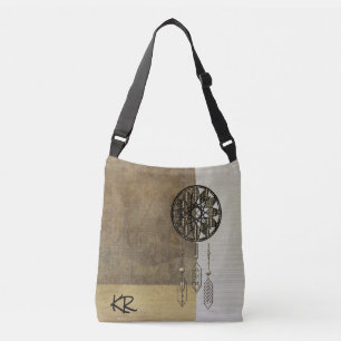Tan Minimalistisch Mit Monogramm Tote Bag w. Dream Tragetaschen Mit Langen Trägern