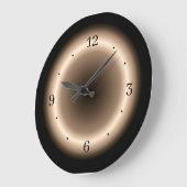 Tan mit hellem Halo-Effekt in Creme Große Wanduhr (Winkel)