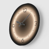 Tan mit hellen Halo-Effekt in Creme Large Clock Große Wanduhr (Winkel)