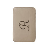 Tan Mit Monogramm Plush Bath Mat Badematte (Vorderseite Vertikal)