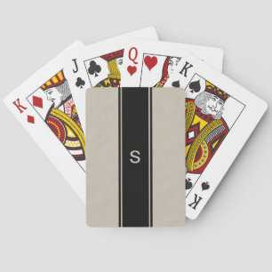 Tan Mit Monogramm Spielkarten für Männer