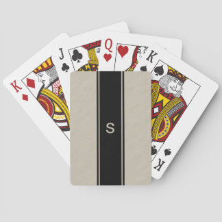 Tan Mit Monogramm Spielkarten für Männer