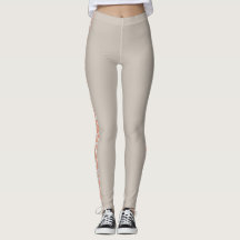 Tan mit Streifen Leggings