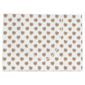 TAN MIT TEDDY-BÄREN-FÄLLEN MIT GRÜNEN KLEINEN KRAW GROßE GESCHENKTÜTE (Rückseite)