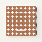 Tan Modern Arch Custom Foto Album Journal Notizblock (Rückseite)