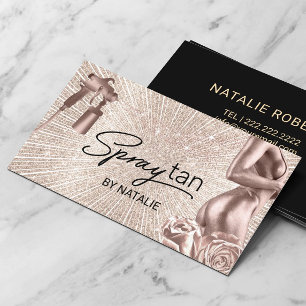 Tan Modern Sunshine Airbrush Tanning Visitenkarte