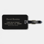 Tan Monogram Gepäckmarke für Männer Gepäckanhänger (Rückseite horizontal)