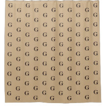 Tan Monogram Muster Dunkle Schokolade braun