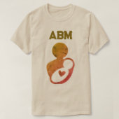 Tan Mother Baby ABM Peace Love Breastmilk T-Shirt (Design vorne)