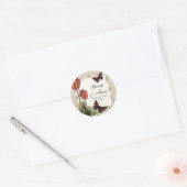 Tan n Cream Red Tulips, Brautparty Sticker (Umschlag)