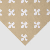 Tan Neutral Fleur de Lys Seidenpapier (Ausschnitt)