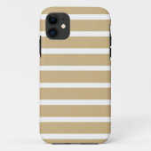 Tan Neutral Stripes Case-Mate iPhone Hülle (Rückseite)