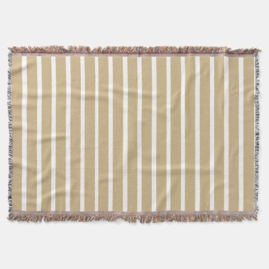 Tan Neutral Stripes Decke (Vorderseite)