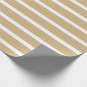 Tan Neutral Stripes Geschenkpapier (Ecke)