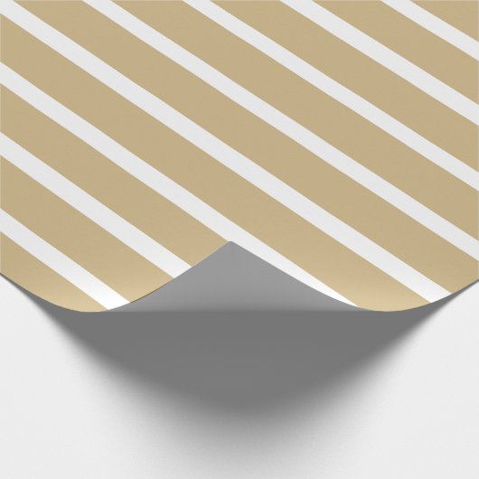 Tan Neutral Stripes Geschenkpapier (Ecke)