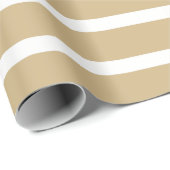 Tan Neutral Stripes Geschenkpapier (Rolleneckpunkt)