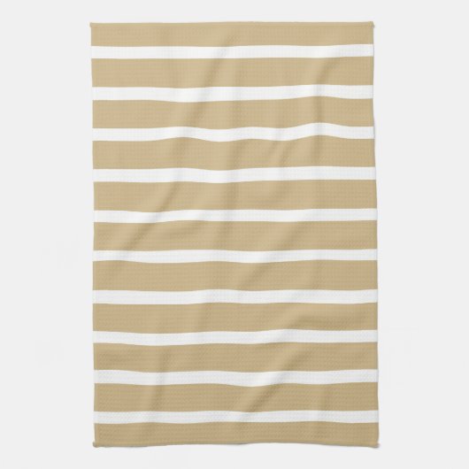 Tan Neutral Stripes Geschirrtuch (Vertikal)