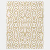 Tan Neutral Zebra Fleecedecke (Vorderseite)