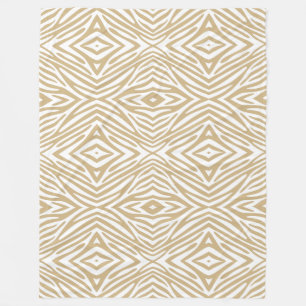 Tan Neutral Zebra Fleecedecke