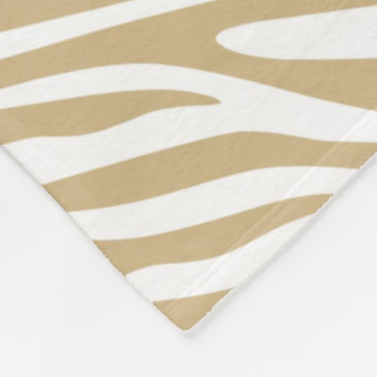 Tan Neutral Zebra Fleecedecke (Ecke)