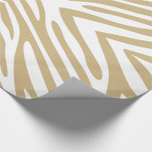 Tan Neutral Zebra Geschenkpapier (Ecke)