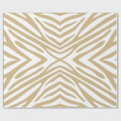 Tan Neutral Zebra Geschenkpapier (Flach)