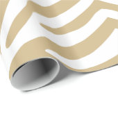 Tan Neutral Zebra Geschenkpapier (Rolleneckpunkt)
