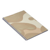Tan Paint Lines Notebook – Minimalist Chic Notizblock (Rechte Seite)