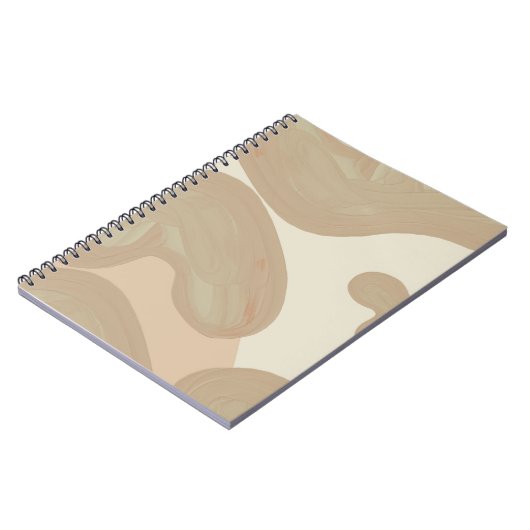 Tan Paint Lines Notebook – Minimalist Chic Notizblock (Linke Seite)