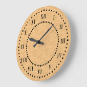 Tan Parchment Look Roman Zahlen Wall Clock Große Wanduhr (Winkel)